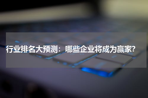  行业排名大预测：哪些企业将成为赢家？