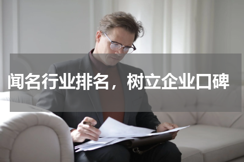  闻名行业排名，树立企业口碑