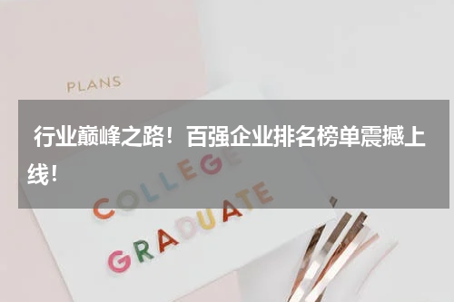  行业巅峰之路！百强企业排名榜单震撼上线！