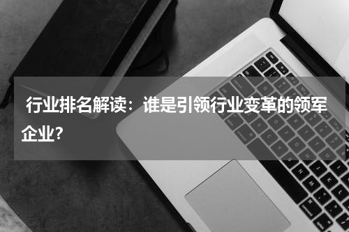  行业排名解读：谁是引领行业变革的领军企业？