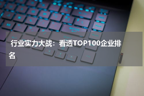  行业实力大战：看透TOP100企业排名