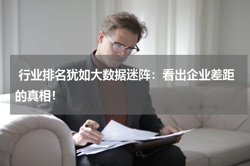  行业排名犹如大数据迷阵：看出企业差距的真相！