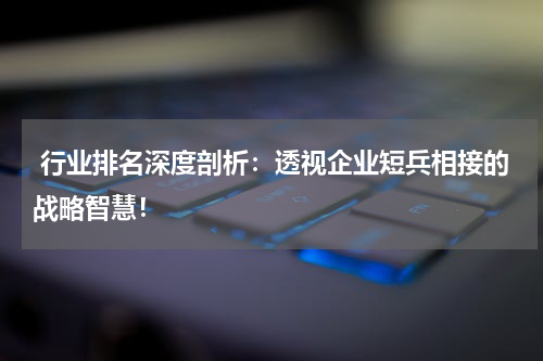  行业排名深度剖析：透视企业短兵相接的战略智慧！