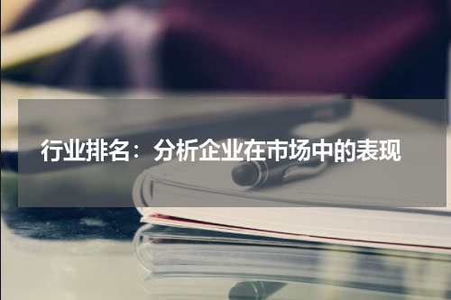  行业排名：分析企业在市场中的表现