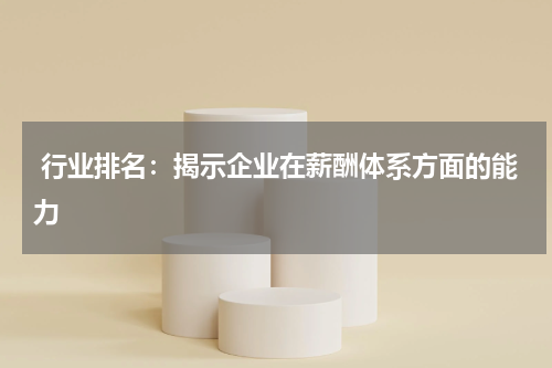  行业排名：揭示企业在薪酬体系方面的能力