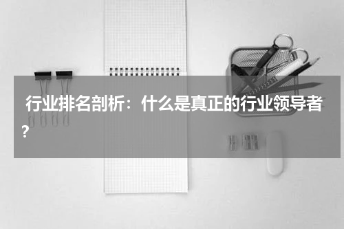  行业排名剖析：什么是真正的行业领导者？