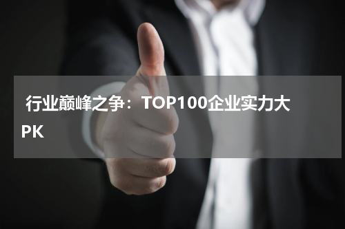  行业巅峰之争：TOP100企业实力大PK