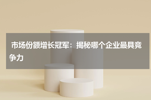  市场份额增长冠军：揭秘哪个企业最具竞争力