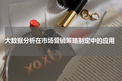  大数据分析在市场营销策略制定中的应用
