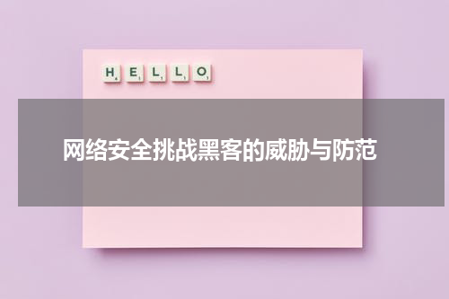 网络安全挑战黑客的威胁与防范