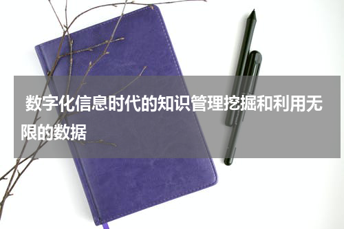  数字化信息时代的知识管理挖掘和利用无限的数据
