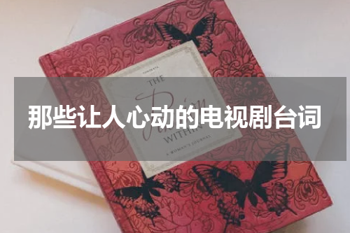 那些让人心动的电视剧台词