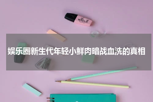 娱乐圈新生代年轻小鲜肉暗战血洗的真相