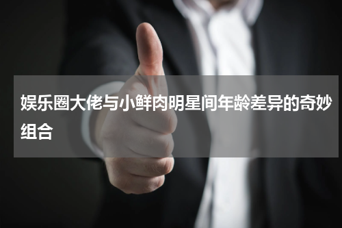 娱乐圈大佬与小鲜肉明星间年龄差异的奇妙组合