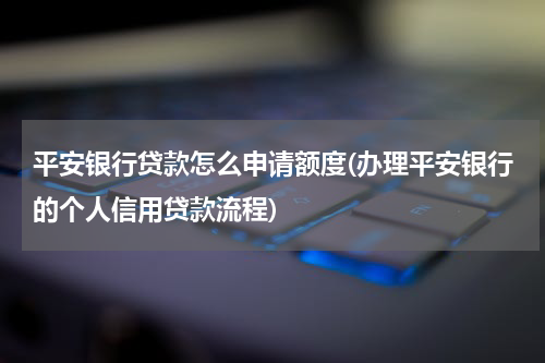 平安银行贷款怎么申请额度(办理平安银行的个人信用贷款流程)