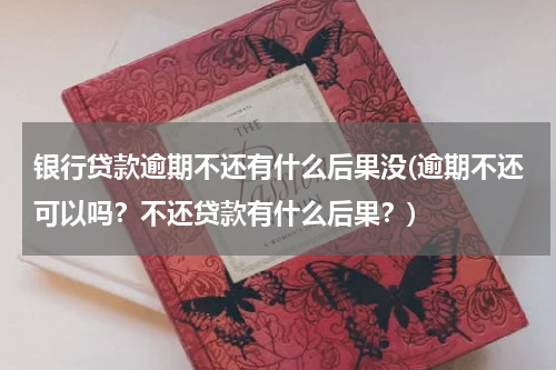 银行贷款逾期不还有什么后果没(逾期不还可以吗？不还贷款有什么后果？)