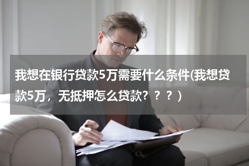 我想在银行贷款5万需要什么条件(我想贷款5万，无抵押怎么贷款？？？)