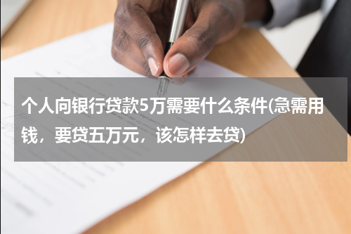 个人向银行贷款5万需要什么条件(急需用钱，要贷五万元，该怎样去贷)