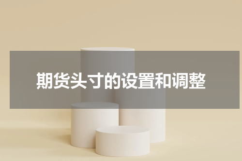 期货头寸的设置和调整