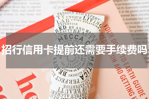 招行信用卡提前还需要手续费吗