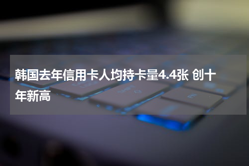韩国去年信用卡人均持卡量4.4张 创十年新高